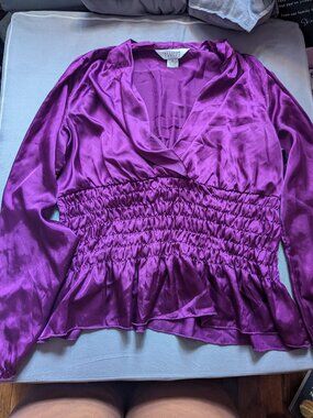 A Purple C-Neck Allison Taylor Blouse